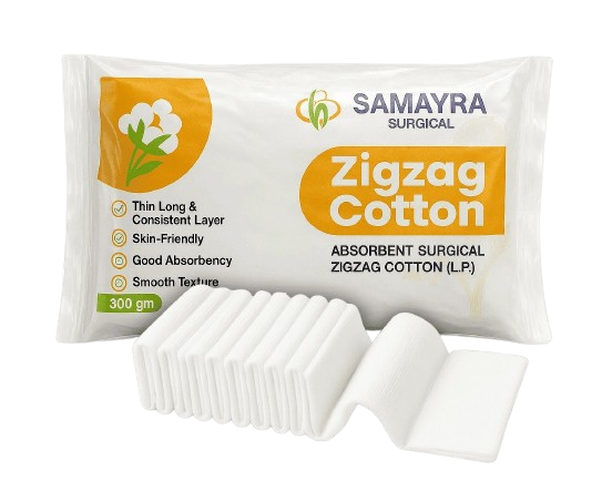 300 gm Absorbent Surgical Zigzag Cotton (I.P.)
